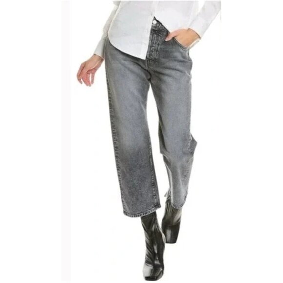 Mother Superior The Ditcher Crop Slouchy Straight Jeans in Shadow Dancing Sz 30 - Picture 1 of 10